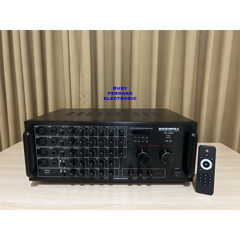 AMPLIFIER POWER AUDIO KARAOKE BLUETOOTH 750 WATT HARDWELL RV-3000