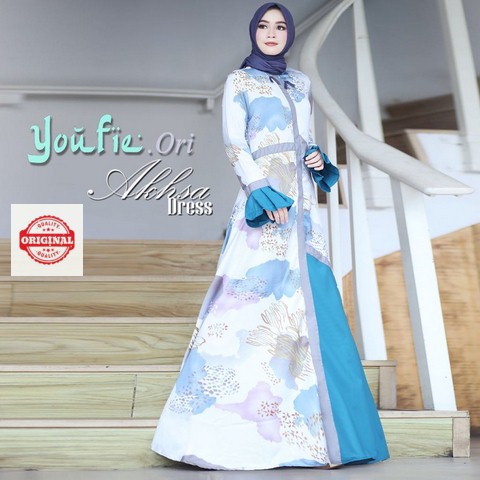 Maxi Dress Muslimah Maxmara Cantik Akhsa Dress by Youfie