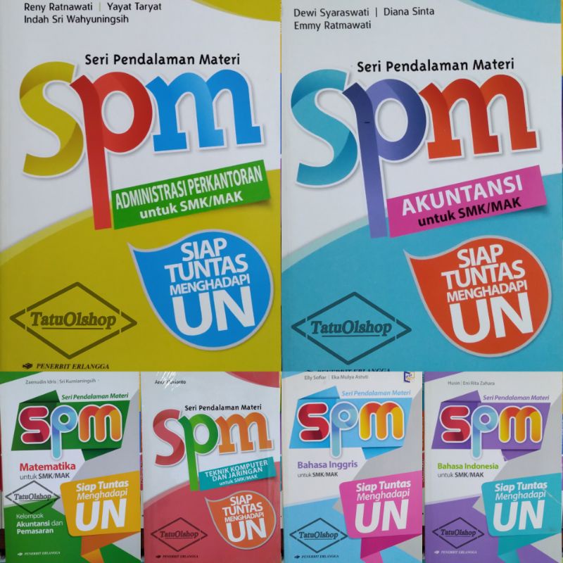 BUKU SPM SMK/MAK SPM MATEMATIKA SPM ADMINISTRASI PERKANTORAN SPM BAHASA INGGRIS SPM AKUNTANSI SPM BA