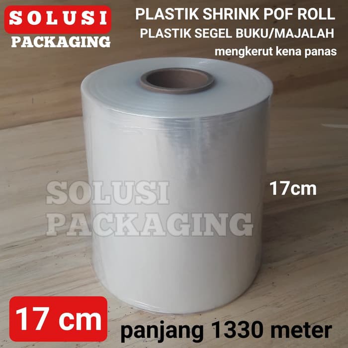 

PLASTIK SHRINK POF 17CM 1332 METER/PLASTIK SEGEL BUKU MAJALAH WRAP