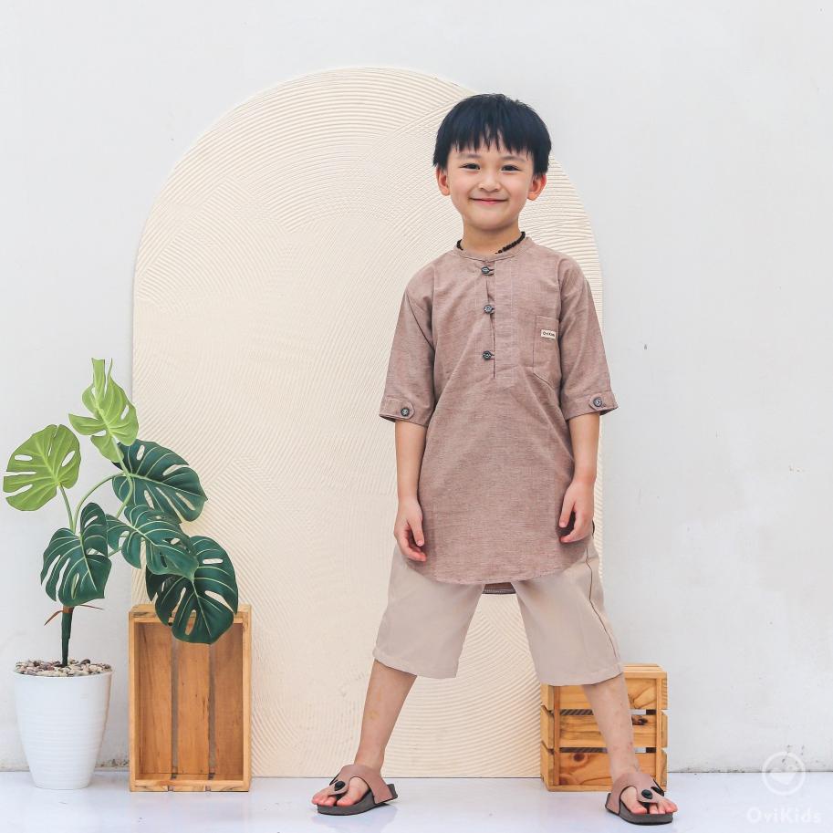 Big Sale OVIKIDS HANNAN-Kemeja Koko Anak Baju Koko Kurta Anak L-Laki (2-10 Tahun)