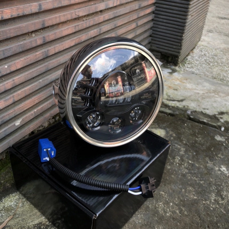 lampu depan ninja ss bulat chrome/breket Lampu Ninja SS sett daymaker daymaker 7inc