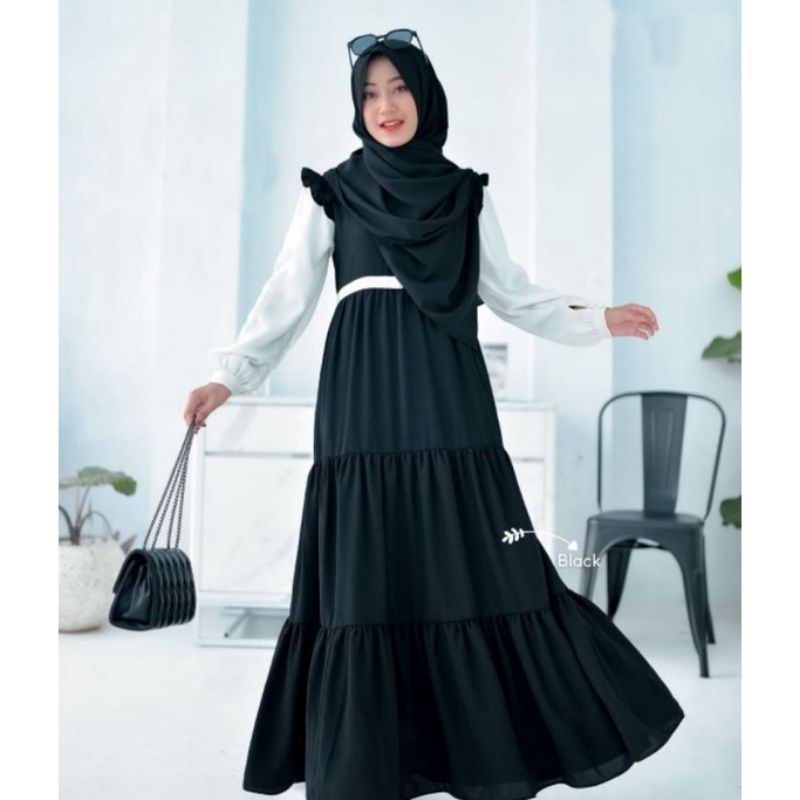 HANIFA DRESS maxy terbaru ,gamis remaja dewasa ,ootd kekinian ,fashion muslim