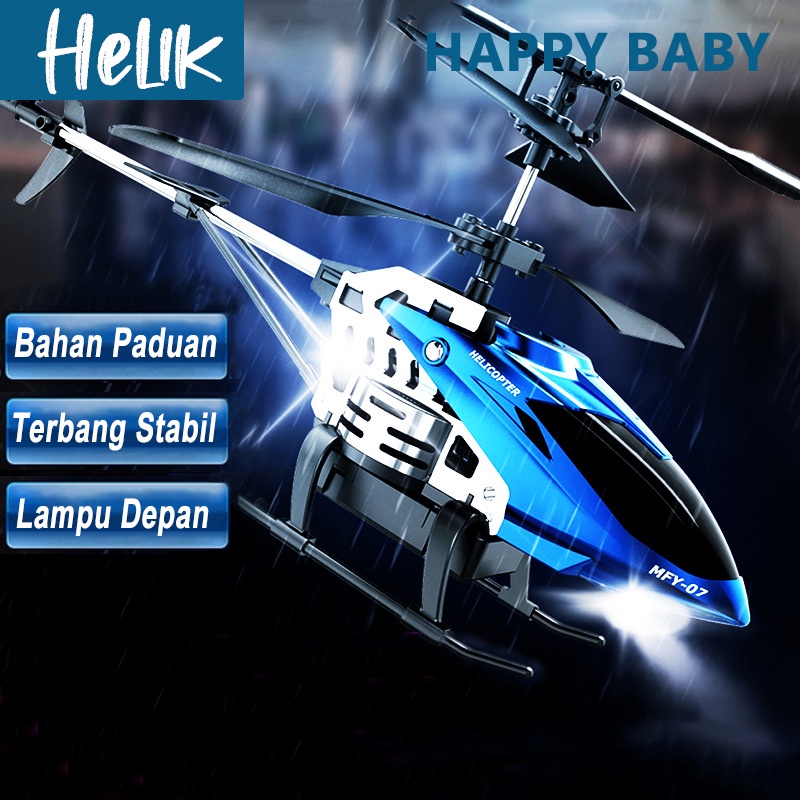 Helikopter Remote Control 3,5 Channel Mainan Terbang RC Giroskop Bawaan Terbang Lancar