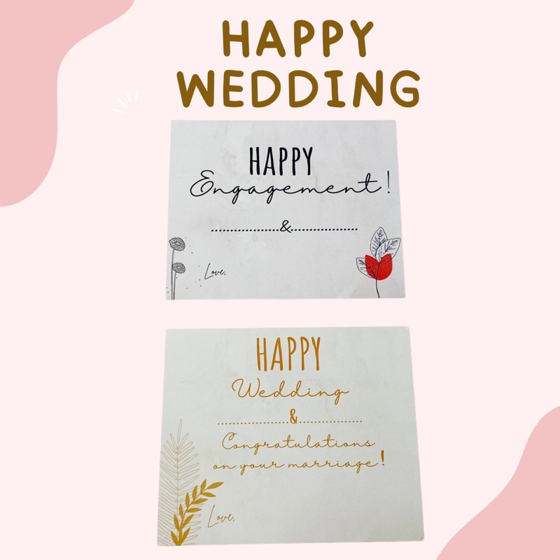 KARTU UCAPAN - HAPPY WEDDING