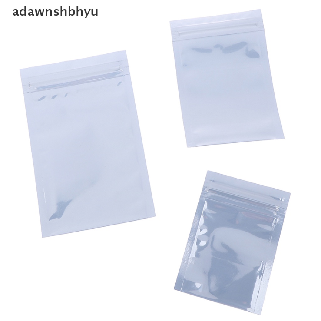 Adawnshbhyu 100Pcs Tas Penyimpanan Antistatis Ziplock Bags Resealable Pouch Untuk Paket