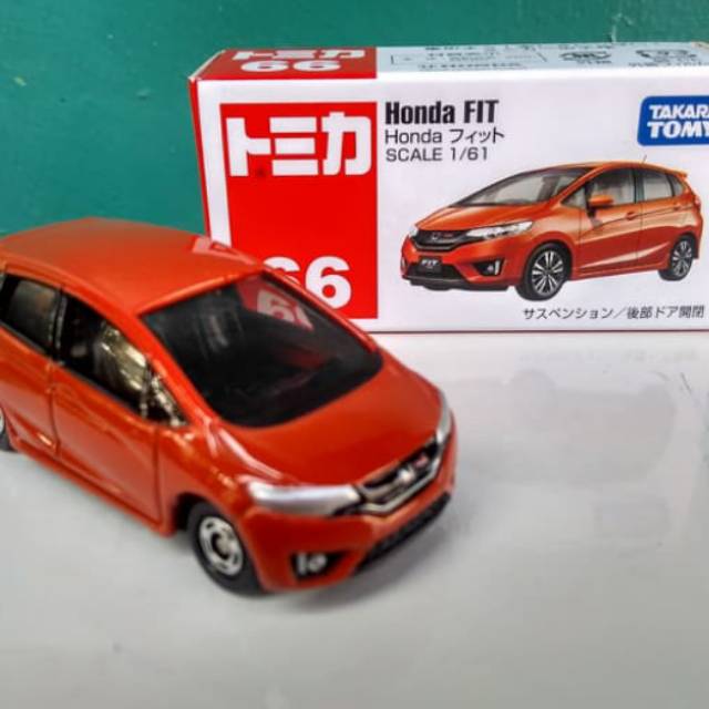 Tomica No 66 Honda Fit (jazz) diecast miniatur mobil Takara Tomy reguler murah