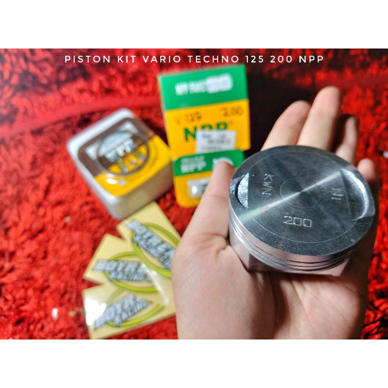 PISTON KIT/SEHER KIT/SEKER KIT VARIO TECHNO 125 PIN 13 NPP (KZR) OVZ 150 DAN 200 - BOYRENK RACING CONCEPT