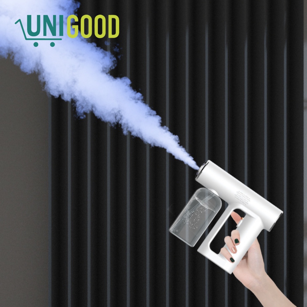 UNIGOOD - Semprotan Alkohol Disinfektan Portable Nano Spray Gun UV Blue Light Wireless Fogging Gun