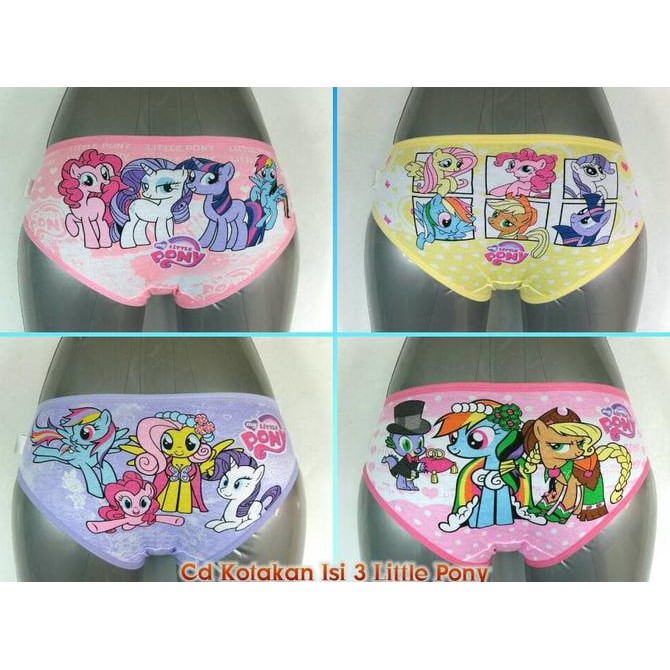 KUALITAS BAGUS UNDERWEAR / CELANA DALAM ANAK MY LITTLE PONY JESSIE & MIKE - UK S KEKINIAN