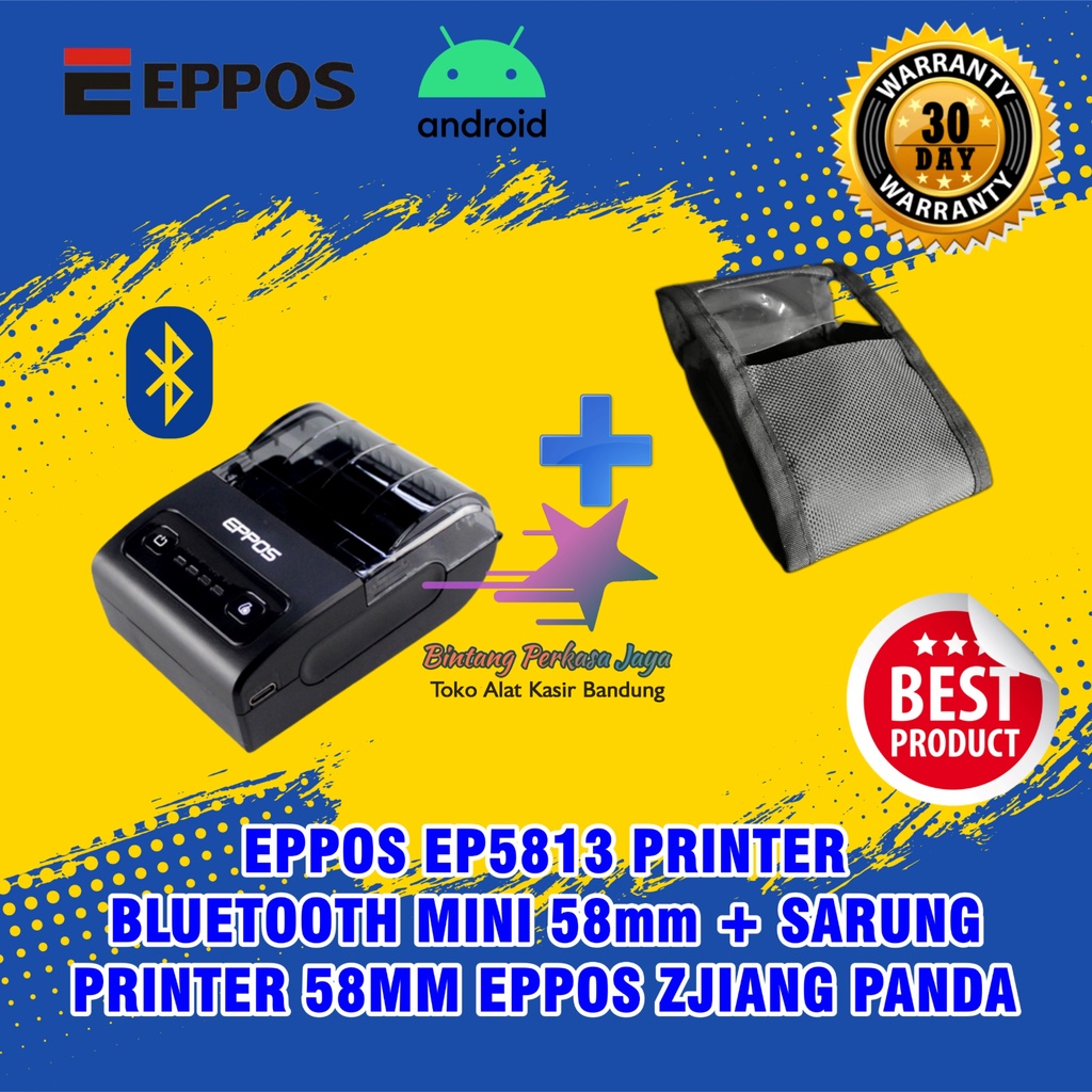 EPPOS EP5813 Printer Bluetooth Mini 58mm + SARUNG PRINTER 58MM EPPOS ZJIANG PANDA