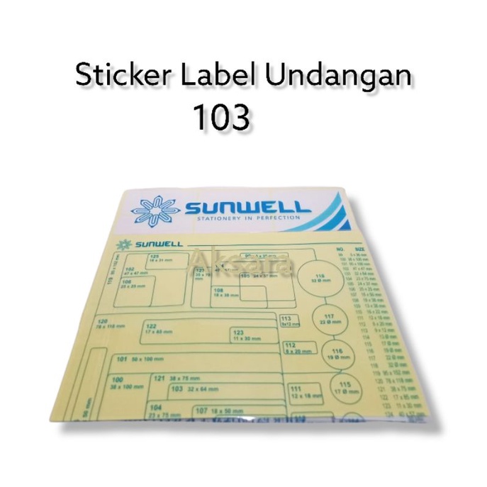 

SATU SET ( 7 LEMBAR ) Sticker Label Undangan 103 Self Adhisive Labels Stiker
