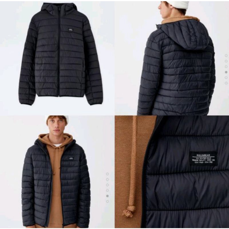 jaket puffer pull and bear original jaket winter jaket musim dingin
