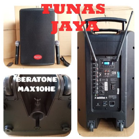 Speaker Wireless Baretone max10he Original 10inch max 10he plus stand speaker 1  busa 2 dan gelang2