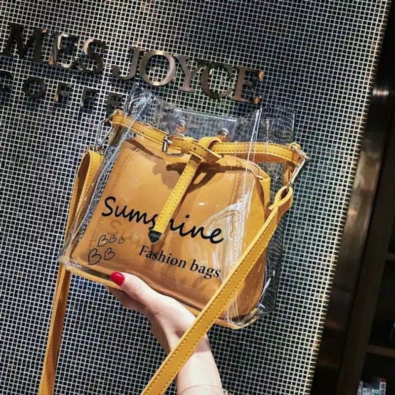 Medan Termurah KD002 Tas wanita transparant Tas cantik sunshine/Tas import