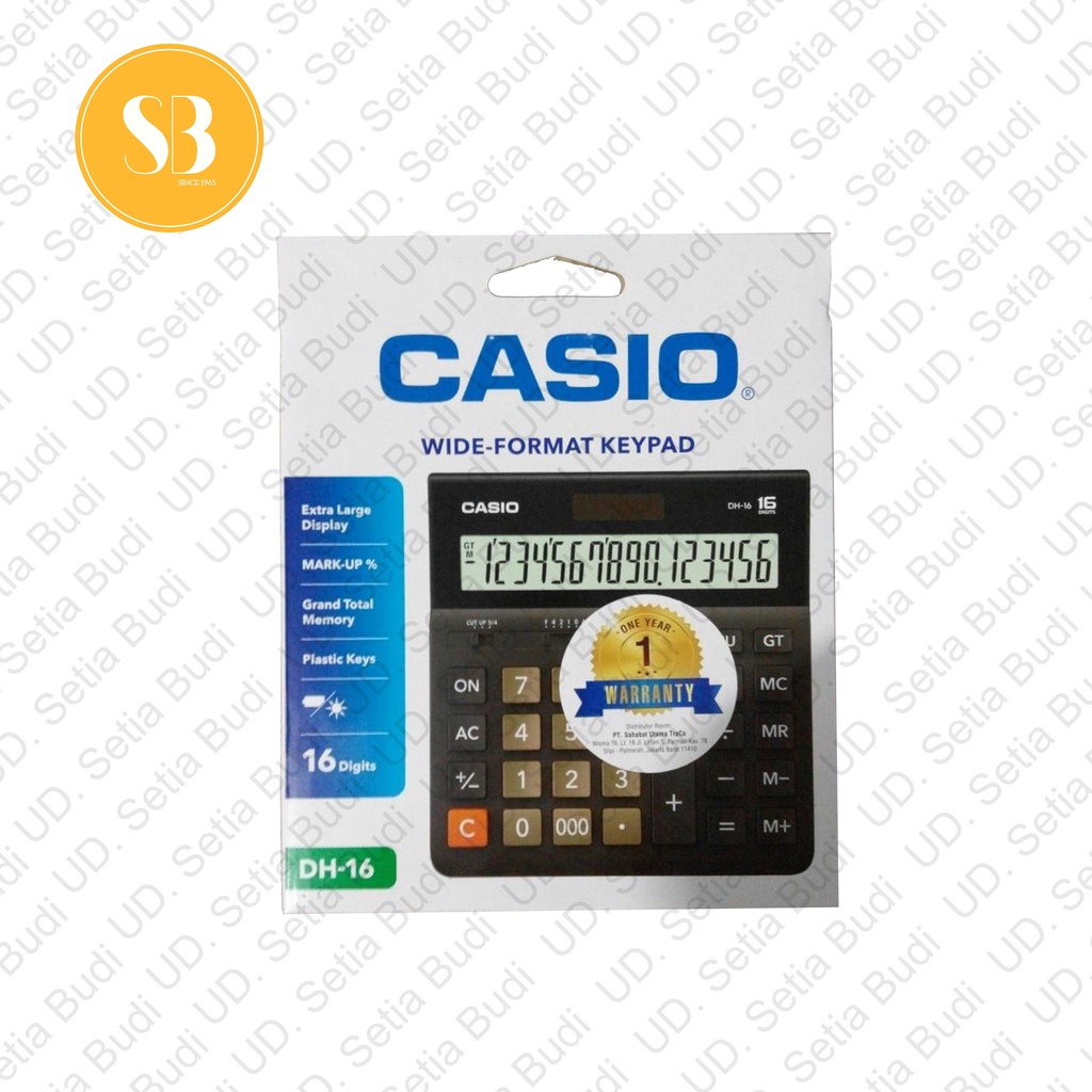 Kalkulator Dekstop Casio DH-16 Asli dan Bergaransi DH16
