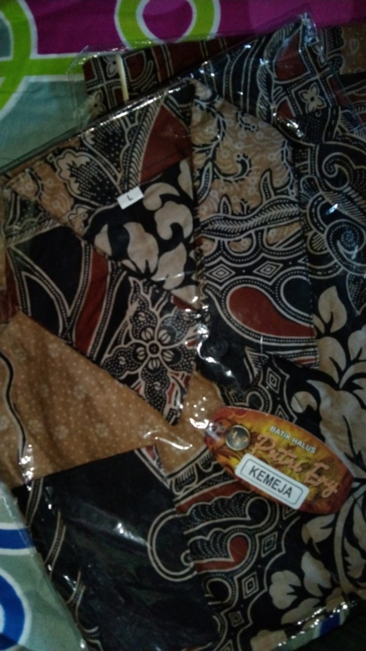 Couple Batik Tunik Modern Seragam Kerja Kantor Lengan Panjang