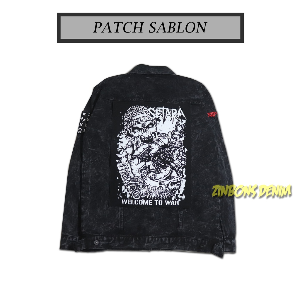 Backpatch Sablon / Patch Punggung Setara / Emblem Belakang Jaket / Patch Punk