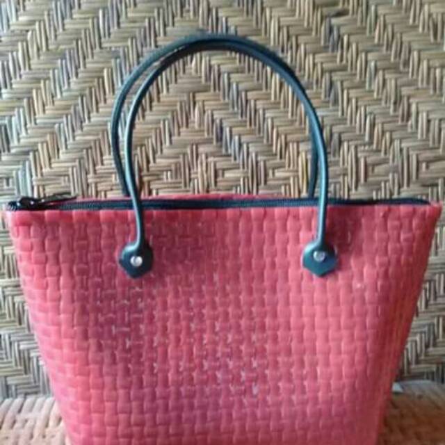 Dompet Wanita Anyaman Plastik Kaca Unik Simpel Dan Mudah Shopee Indonesia