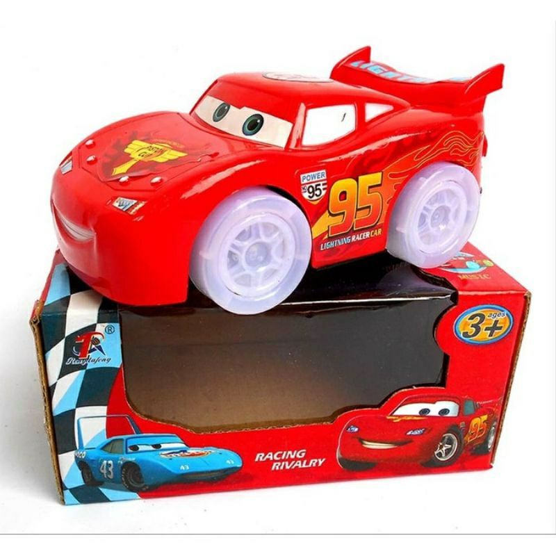 Cars 3 Lightning McQueen Mobil Mainan Anak Batre  Roda Nyala