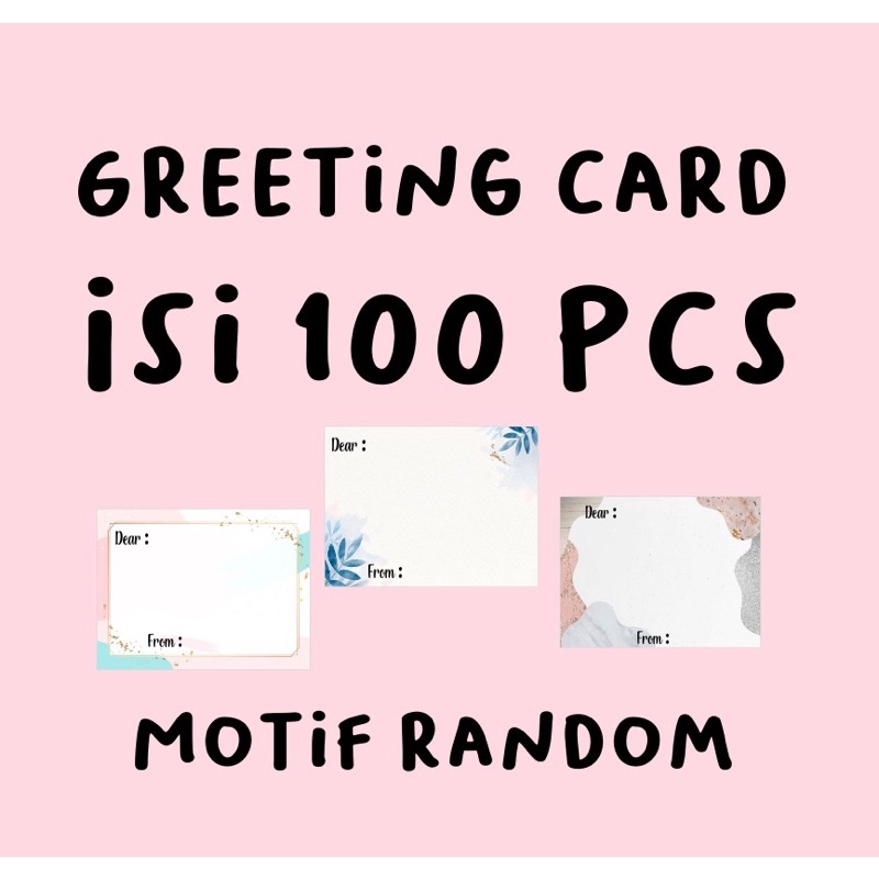 

greeting Card isi 100pcs blank random ya