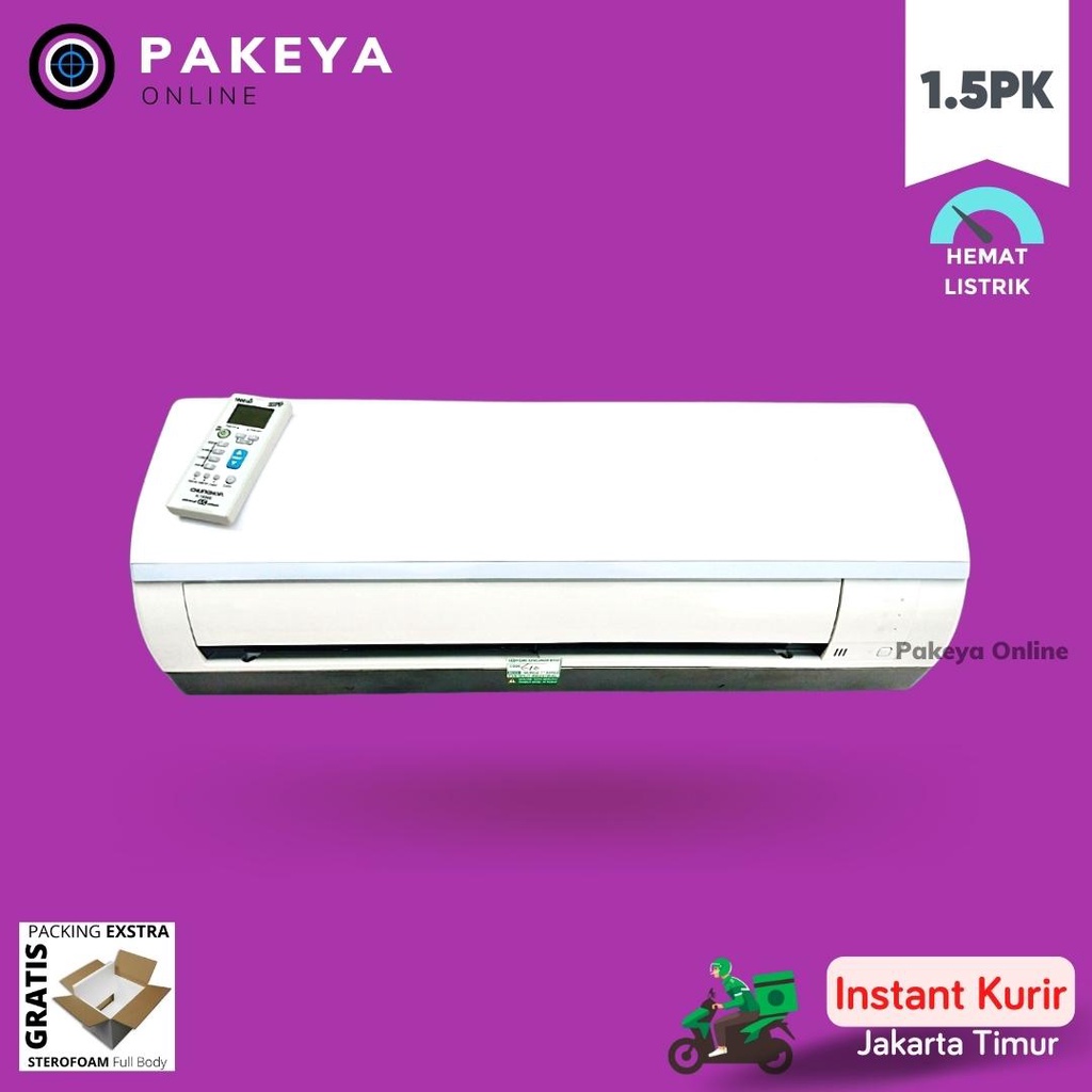 kipas angin dinding model ac remote 1 5pk   kipas ac remot   karakter   led   ice gel