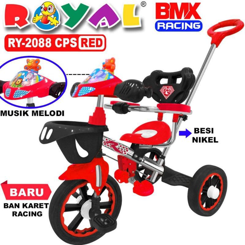 SEPEDA RODA 3 Full Nickel ROYAL 2088 2288 Musik DORONGAN
