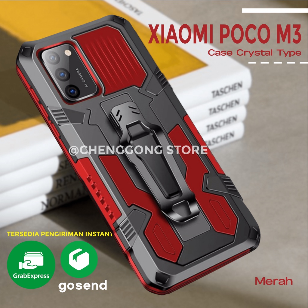 Case Robot I Crystal Xiaomi Poco M3 Kickstand Standing Robot