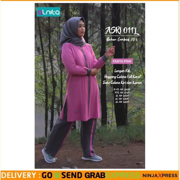 ALNITA SETELAN SPORT SYAR'I ASRI 11L BAJU OLAHRAGA MUSLIMAH