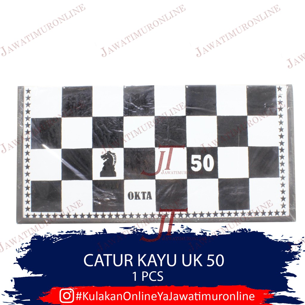 Papan Catur Kayu Ukuran XXL 50 cm