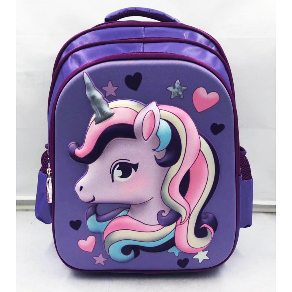 PROMO Ransel SD TAS Anak Sekolah Perempuan Cewe Cantik Gambar KUDA Pirang TIMBUL 3Resleting ( Odet Aurora Sun Lily Gogo Candy Snow Happy Cool Gliter )