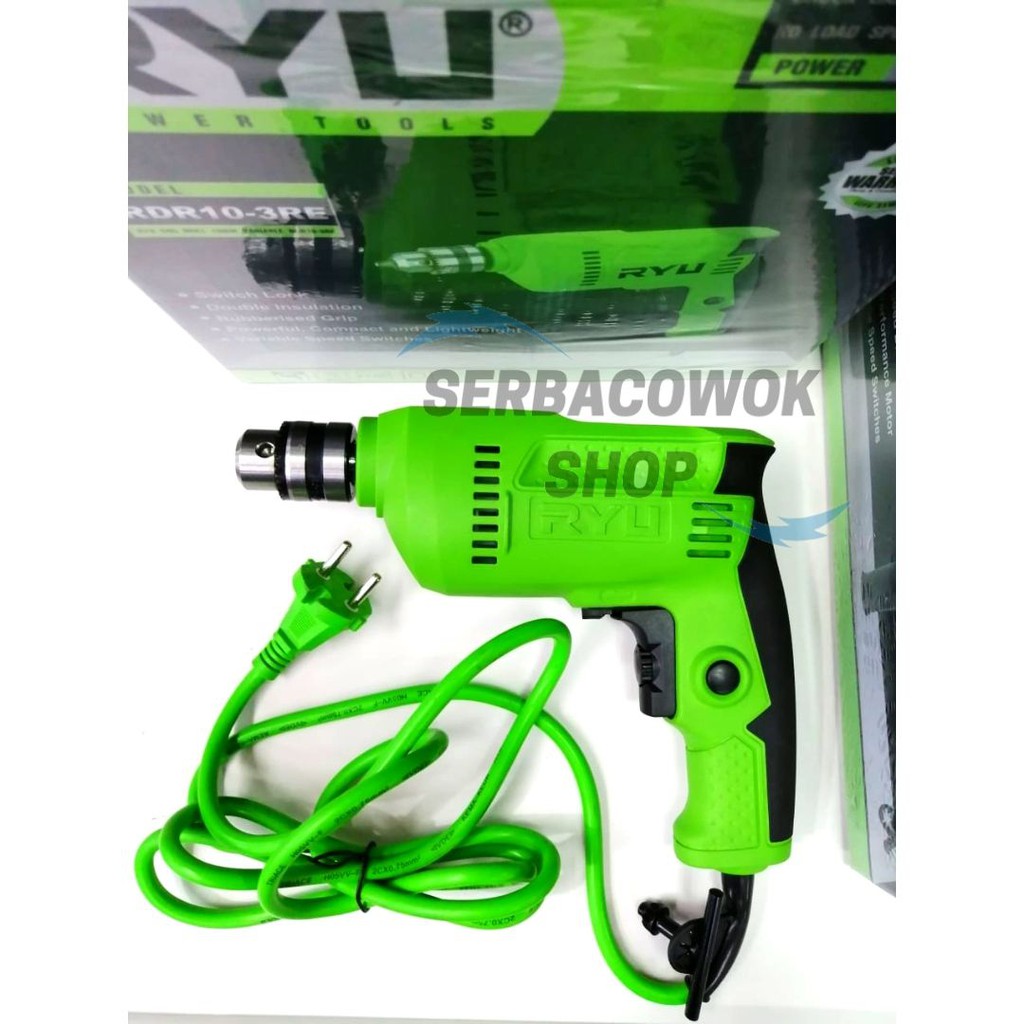 Mesin Bor Listrik 10 Mm RYU Mesin Bor Tangan RYU Hand Drill RYU RDR 10-3 RE Termurah Berkualitas