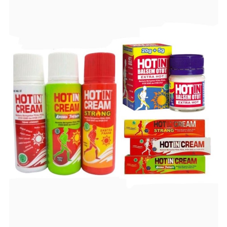Hot in Cream Original Botol / Tube / Pump DCL / Strong / AromaTherapy 60ml / 120ml / Balsem Otot