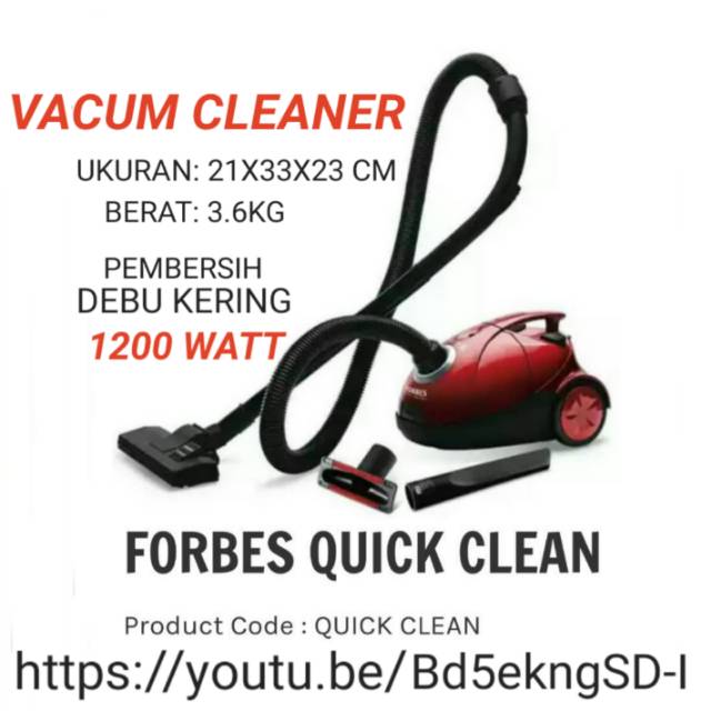 Vacum Cleaner 1200watt Forbes Quick Cleaner