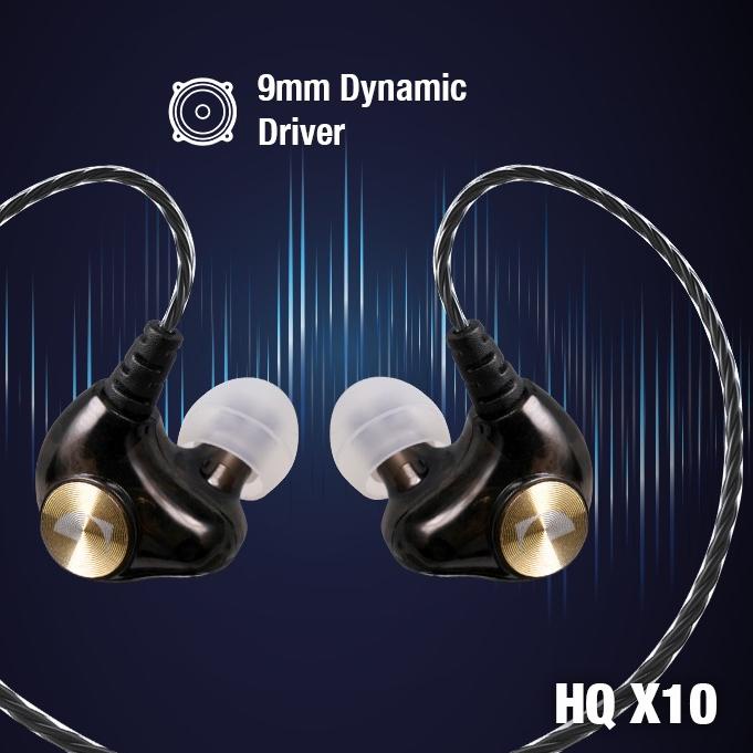 ♙ Nakamichi HQ X10 Dynamic Driver In Ear Monitor Wired Earphone Mic ◌