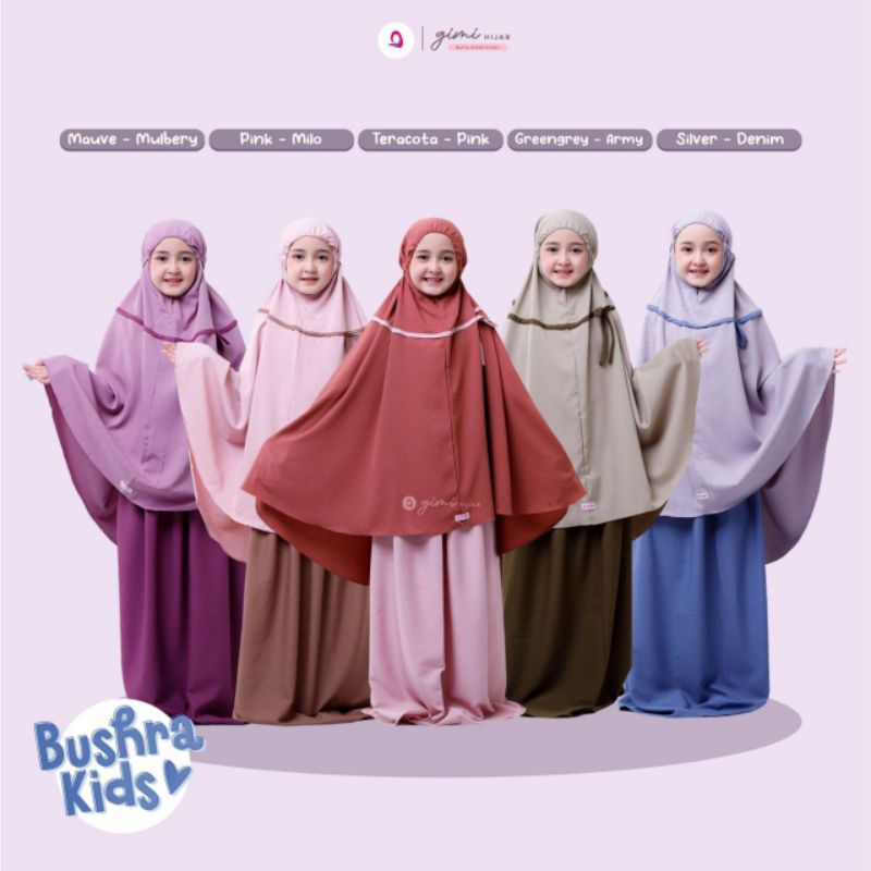 Mukena Bushra Kids / Mukena Anak / Mukena Kids / Mukena Adem