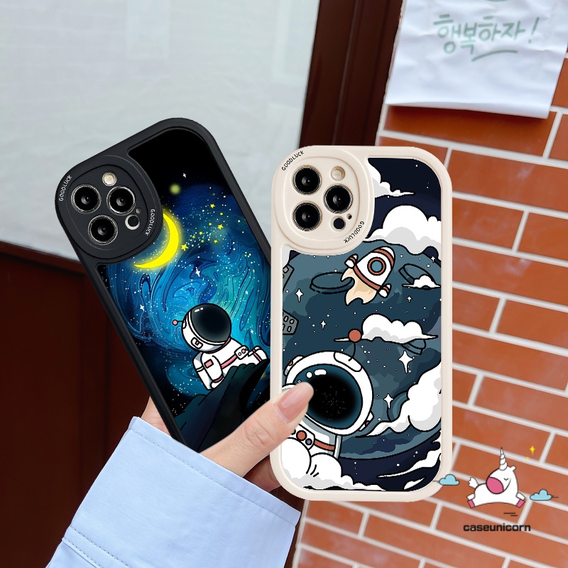 Casing TPU Lembut Astronot Kartun NASA Trendi Redmi A1 12C 10 10A 10C 9 9A 9T 9C NFC K40S POCO X3 F4 M3 Redmi Note 10 10s 11 Note11Pro Note 8catatan 9 9s 11s Note 9Pro Note 10Pro