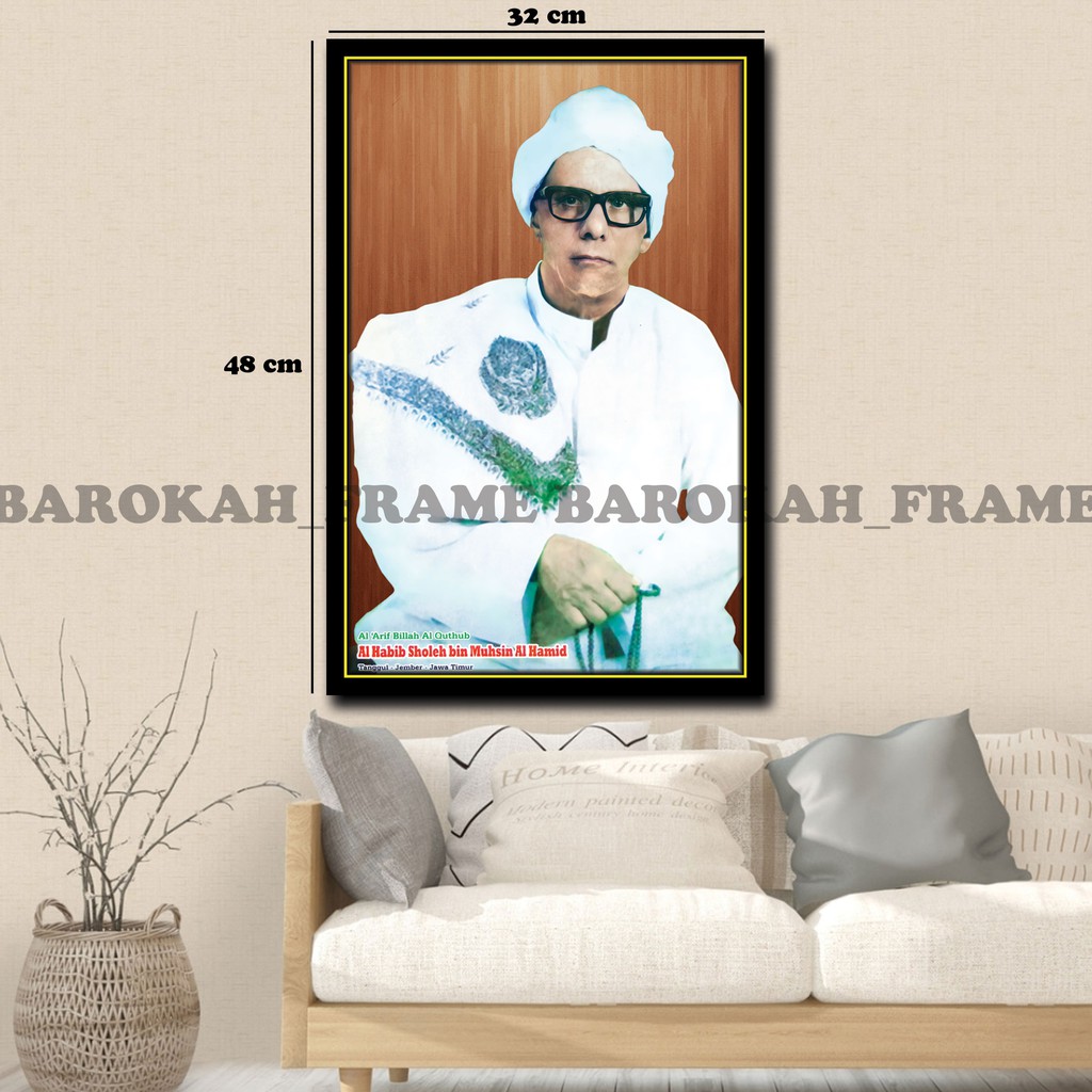 Foto Habib Sholeh Tanggul Habib Abu Bakar Assegaf Poster gambar Bingkai 32x48cm