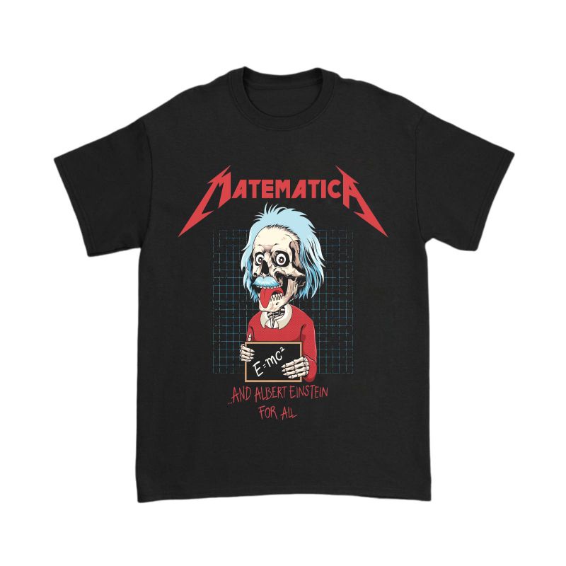 KAOS BAJU MATEMATICA PLESETAN METALLICA | T-SHIRT PRIA WANITA HITAM | OVERSIZE