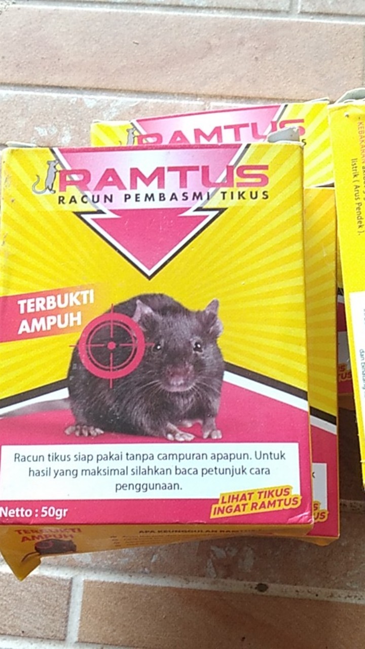 Racun Tikus Ramtus Asli Alami Mati Kering Tidak Bau Pembasmi Pengusir Tikus Super Paling Ampuh 6 Pak