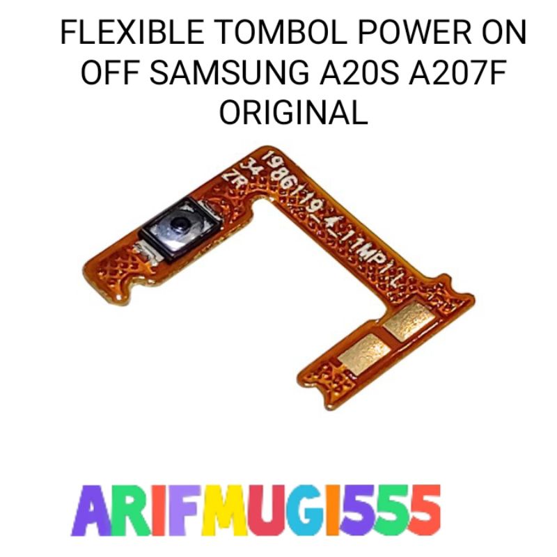 FLEXIBLE TOMBOL POWER ON OFF SAMSUNG GALAXY A20S A207F ORIGINAL