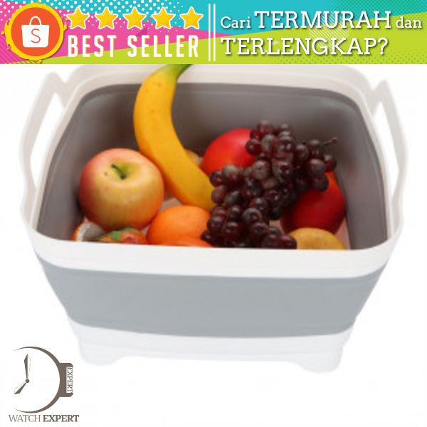 AsyPets Rak Keranjang Buah Lipat Bowl Foldable Collapsible - ST361 - Gray