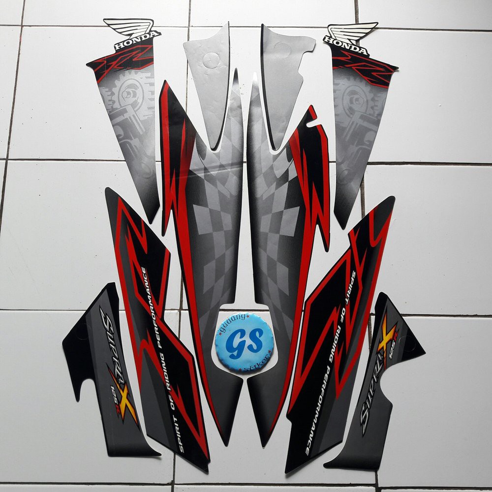 striping supra x 125 2008 hitam