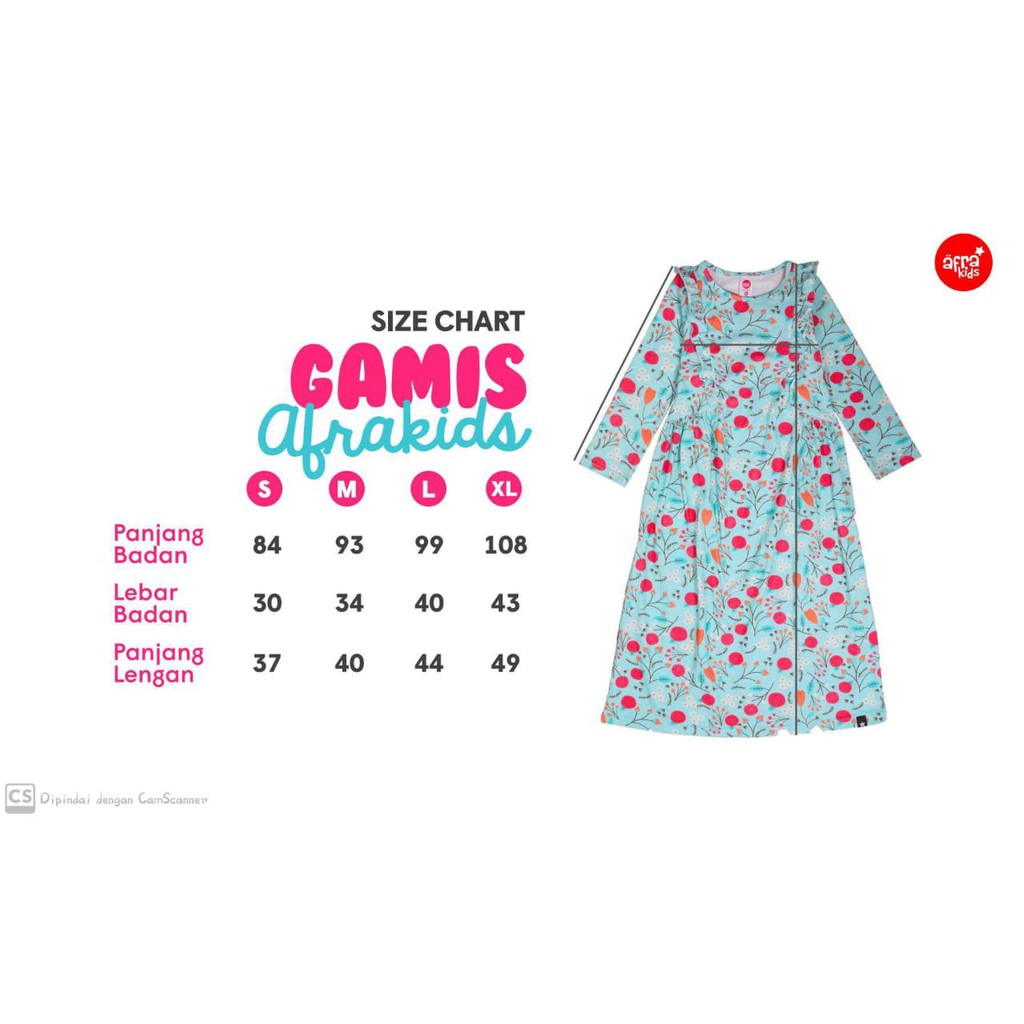 Gamis Pattern Afrakids GA012 Tosca Flower