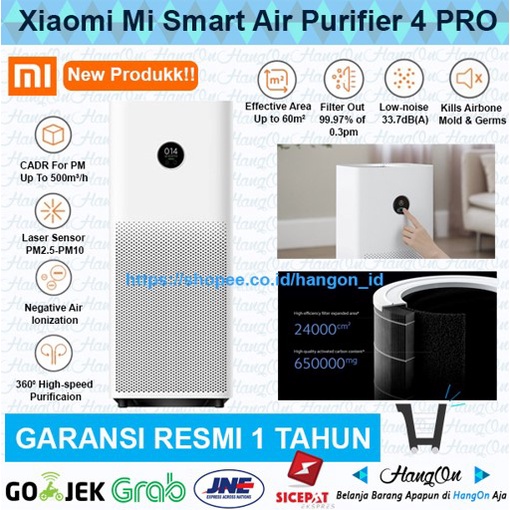 Xiaomi Mi Smart Air Purifier 4 PRO Penyaring Pembersih Udara Filter Udara AP 4 Pro 60m²