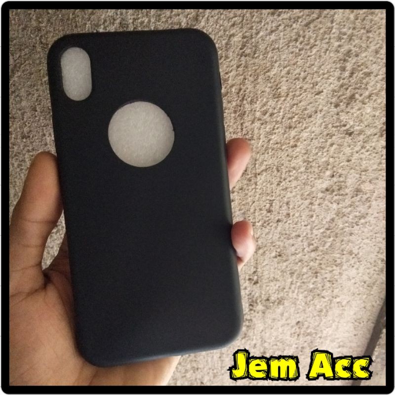 Soft Case Iphone XR Softcase Silikon Casing Cover Black Matte Hitam