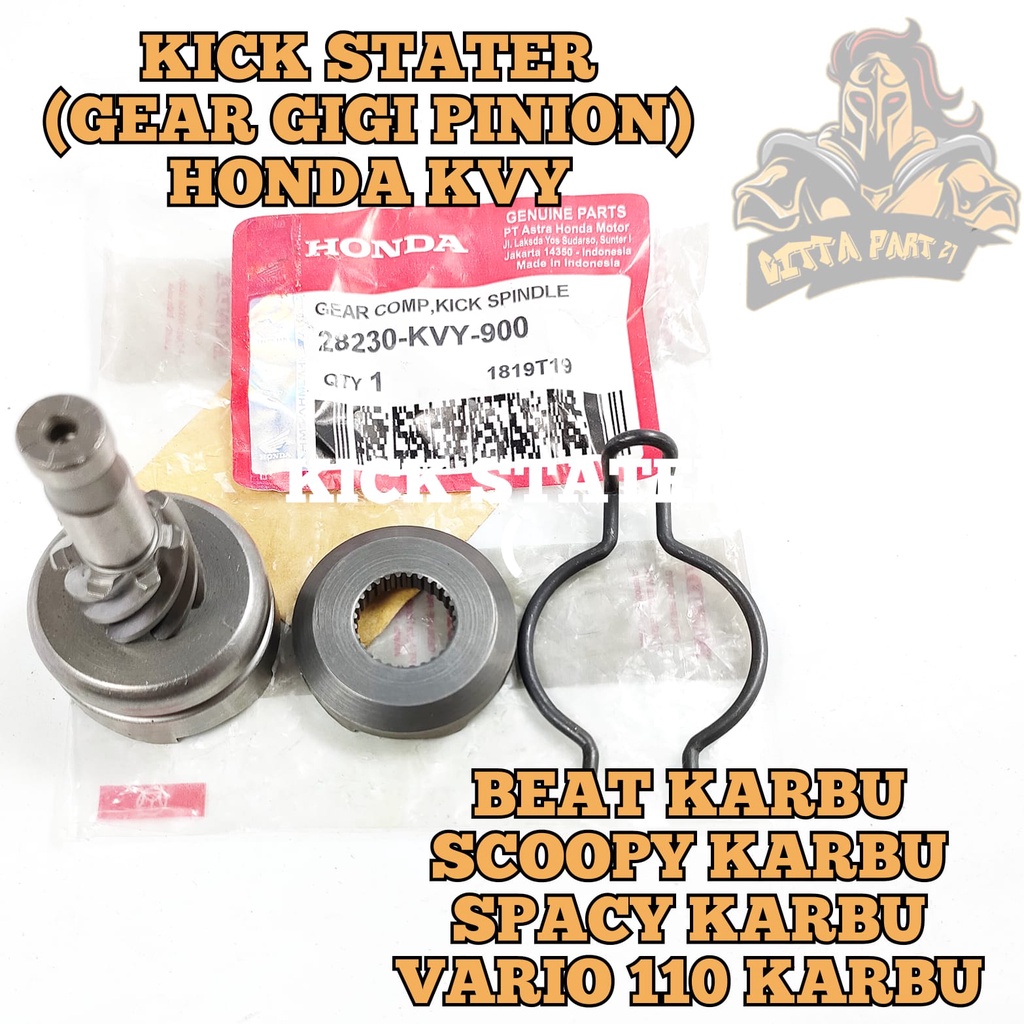 KICK STATER GEAT GIGI PINION HONDA KVY KUALITAS ASLI ORIGINAL HONDA PRESISI AWET DAN DIJAMIN MANTAP SCOOPY KARBU SPACY KARBU VARIO 110 KARBU BEAT KARBU