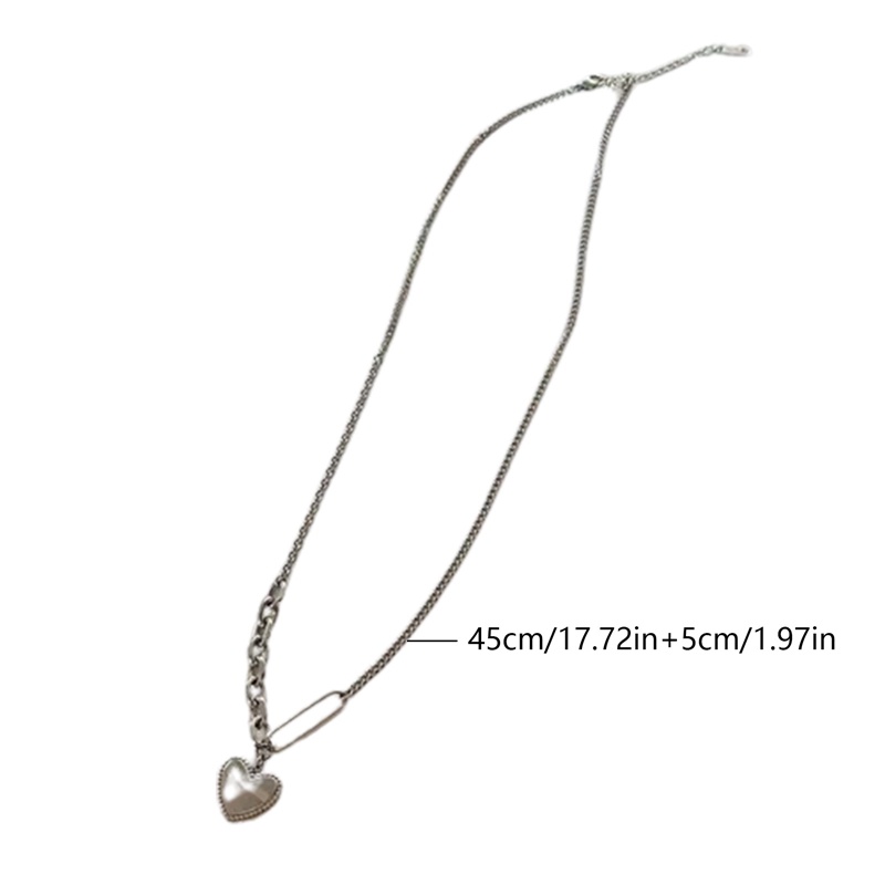 Kalung Rantai Bentuk Hati Gaya Korea Untuk Wanita