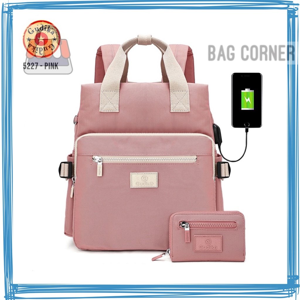 BagCorner - GUDIKA Bag 5227 Original - tas ransel laptop 15 inc Gudika Anti Air fashionable free dom