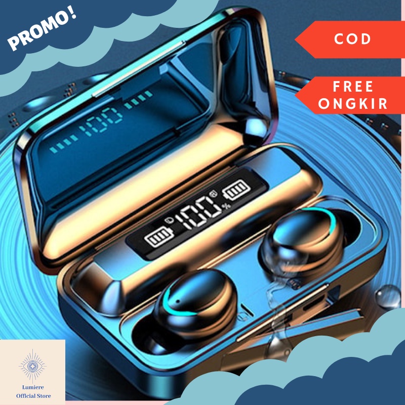 EARPHONE TWS F9-5 FINGERPRINT BLUETOOTH 5.0 HIFI EARPHONE WIRELESS